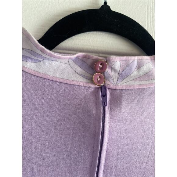 Averardo Bessi Women's Large Purple High Neck Vintage Sleeveless Dress MOD Retro - Picture 7 of 7
